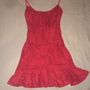red lace dress